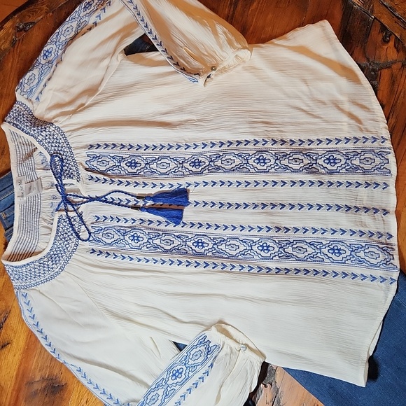 🎉Time For Me Boho Top - size S/M - Picture 2 of 7